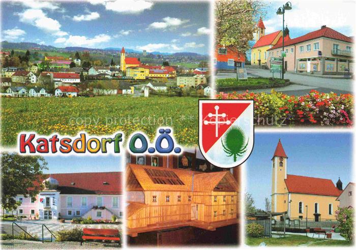 Katsdorf Muehlviertel Oberoesterreich AT Ortsansicht Ortsmitte Gemeindeamt Kino