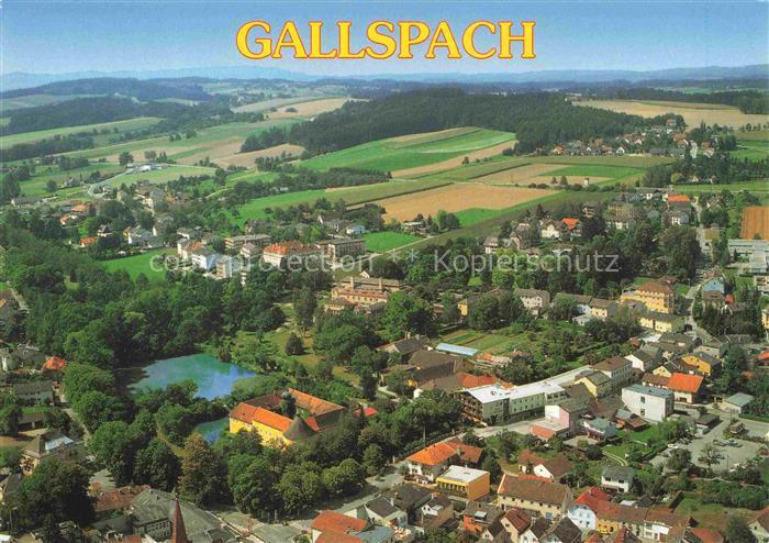 Gallspach Oberoesterreich AT Fliegeraufnahme Kurort Wasserschloss Kurpark Teich