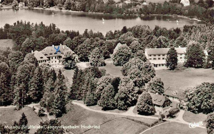 Murnau Staffelsee Bayern Jugendkurheim-Hochried Staffelsee Segelboote Wald Park