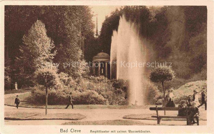 Bad Cleve KLEVE Amphitheater Wasserkuenste Springbrunnen Park Tempel Baeume Spaz