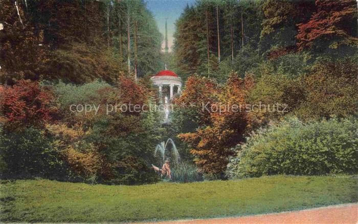 Bad Cleve KLEVE Amphitheater Springbrunnen Park Tempel Baeume Skulptur Putte Wal