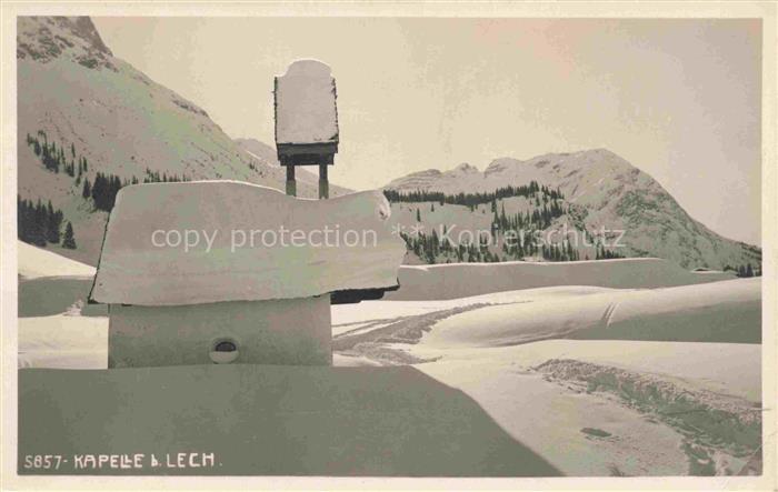 LECH Arlberg Vorarlberg AT Kapelle Schnee Winterlandschaft Arlberg Berge Wald