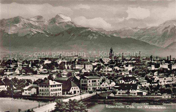 Aising Wendelstein Stadtpanorama Alpenpanorama Kirchtuerme Berge Stadtansicht Ob
