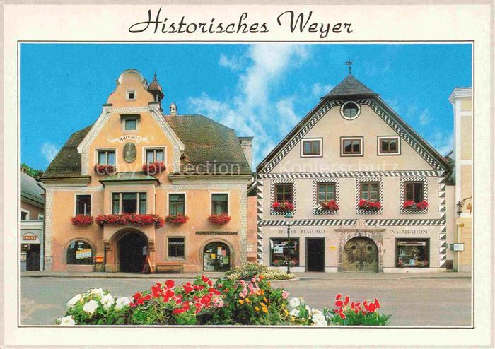 Weyer Enns Oberoesterreich AT Rathaus Sgraffitohaus Marktplatz Historische-Gebae