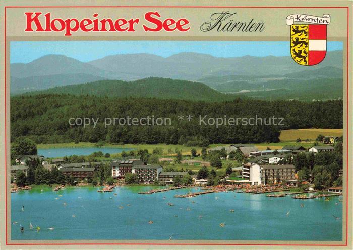 Klopeinersee Sankt Kanzian Kaernten AT Klopeiner-See Seelach Kleinsee Fliegerauf