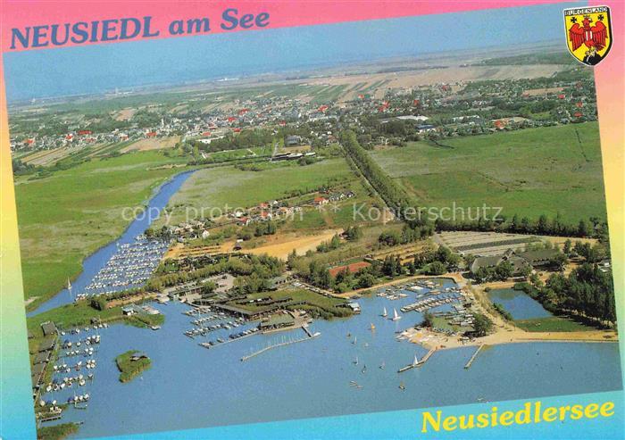 Neusiedl am See Neusiedlersee Burgenland AT Neusiedlersee Hafen Segelboote Luftb