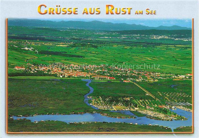 Rust am See Neusiedlersee Burgenland AT Neusiedlersee Luftbild Ortschaft Hafen S