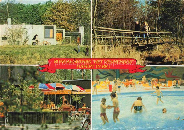Hapert Noord-Brabant NL Bungalowpark-Het-Vennenbos Schwimmbad Pool Terrasse Bung
