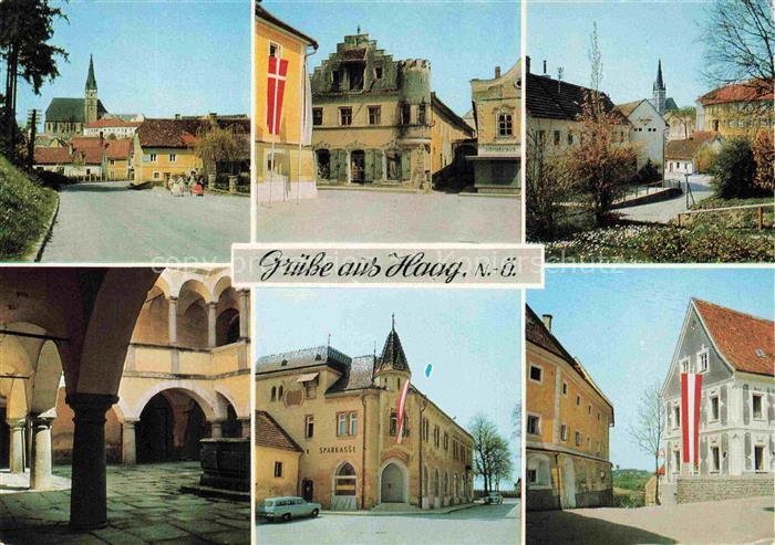 Haag Niederoesterreich Kirche Hauptplatz Sparkasse Arkaden Stadtansicht Mehrbild