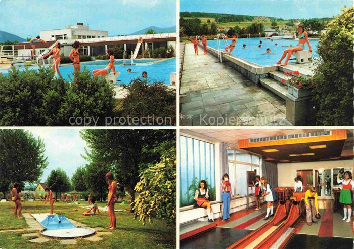 Berndorf Niederoesterreich AT Centrelax Schwimmbad Freibad Minigolf Kegelbahn Er
