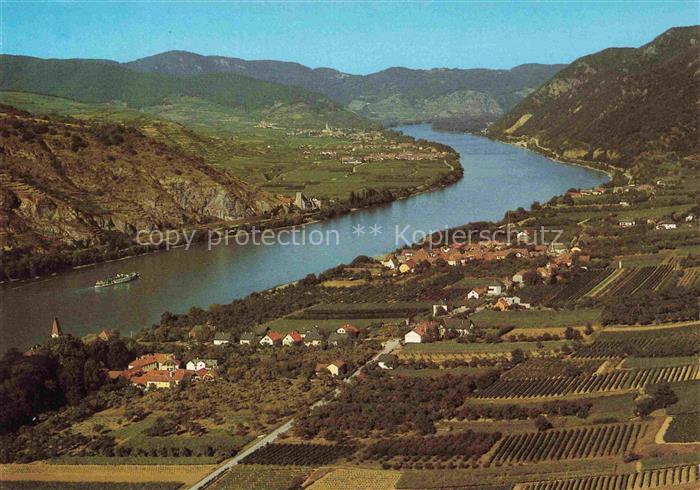 Arnsdorf Rossatz Wachau Waldviertel Niederoesterreich AT Fliegeraufnahme Donau W