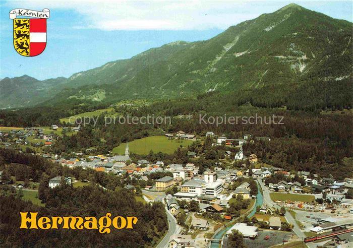 Hermagor Kaernten AT Gailtal Karnische-Dolomiten Fliegeraufnahme Stadtansicht Ki