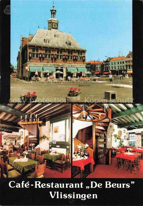 VLIssINGEN Zeeland NL Café-Restaurant-De-Beurs Beursplein Rathaus Marktplatz Gas