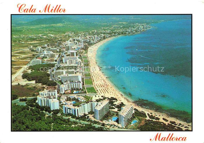 CALA MILLOR Mallorca ES Strand Hotels Luftbild Bucht Meer Tourismus