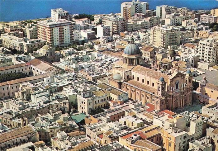 Marsala Trapani Sicilia IT Kathedrale Luftbild Stadtpanorama Kueste Meer Altstad