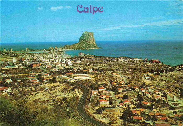 Calpe Calp Alicante ES Penon-de-Ifach Felsen Kueste Meer Panorama Wohngebiet Str