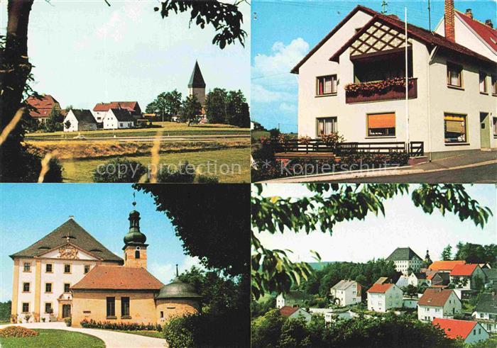 Trockau Pegnitz Bayreuth Bayern Fraenkische-Schweiz Kirche Dorfansicht Schloss B