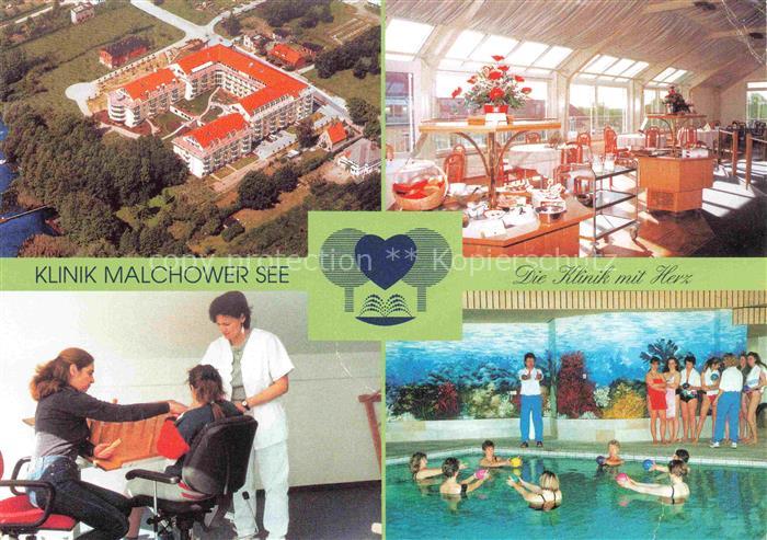 Malchow Klinik-Malchower-See Rehabilitationszentrum Seenplatte Luftaufnahme Hall
