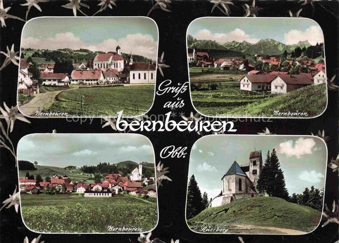 Bernbeuren Weilheim-Schongau Bayern Kirche Dorf Bergpanorama Auerberg Kapelle Ed