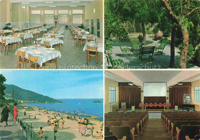 ALAssIO Savona Liguria IT Collegio-Don-Bosco Speisesaal Garten Strand Meer Aula