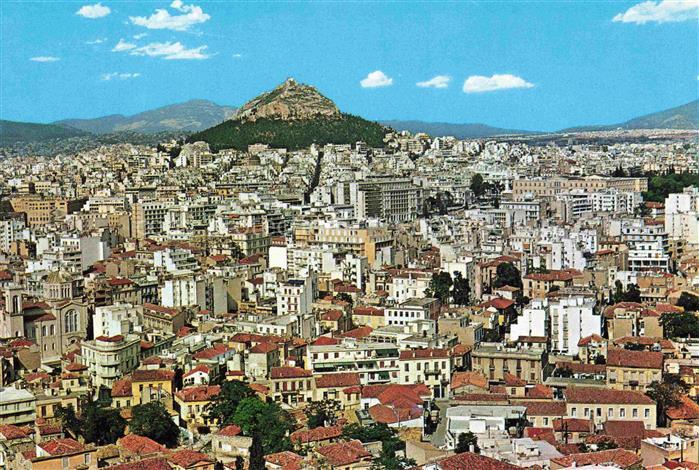 Kiffisia Athen Nord Attika Greece Lykavittos Stadtpanorama Wohnhaeuser Huegel Ki