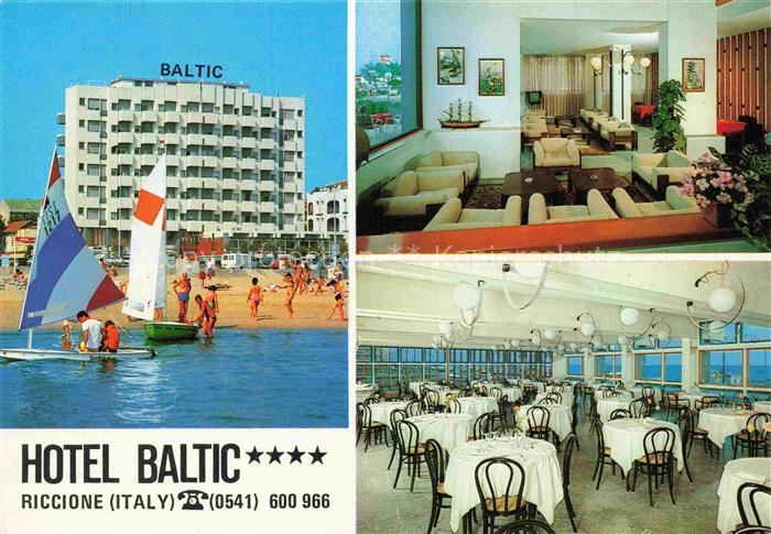 RICCIONE RIMINI IT Hotel-Baltic Piazzale-Vittorio Strand Meer Segelboot Speisesa