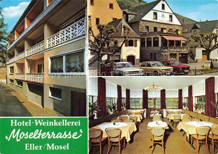 Ediger-Eller Mosel Rheinland-Pfalz Hotel-Weinkellerei Moselterrasse Cafe-Terrass