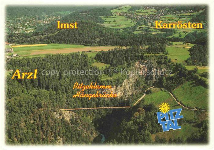 Arzl Pitztal Tirol AT Pitzeklamm-Haengebruecke Haengebruecke Pitztal Imst Karroe