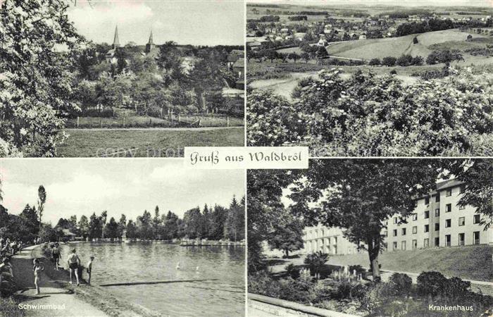 Waldbroel NRW Schwimmbad Krankenhaus Kirche Panorama Dorf