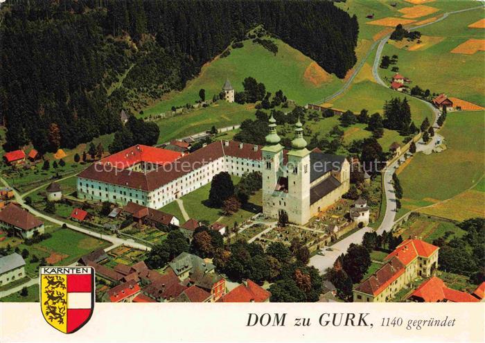Gurk Gurktal Kaernten AT Dom-zu-Gurk Romanische-Kirche Salvatorianerkolleg Luftb