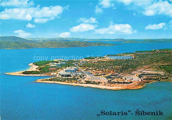 Sibenik Croatia Solaris Hotelkomplex Adriakueste Luftbild Meer Halbinsel