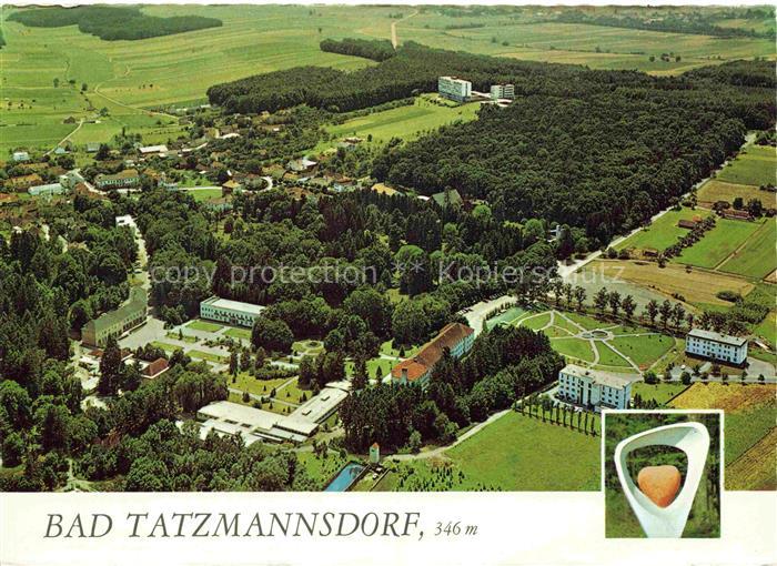 Bad Tatzmannsdorf Burgenland AT Kurort Luftbild Moorbaeder Kurpark Wald Heilbad