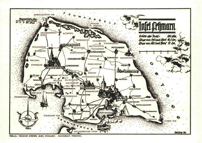 Burg  Fehmarn Ostseebad Schleswig-Holstein Insel-Fehmarn Landkarte Fehmarnbelt O