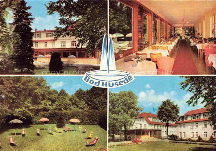 Bad Huesede Bad Essen Niedersachsen Kurhaus Park Liegewiese Sonnenschirme Restau
