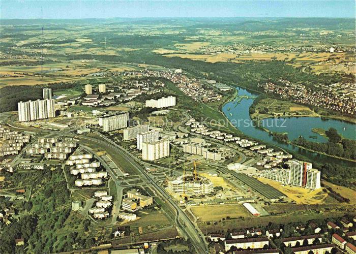 Freiberg Stuttgart BW Freiberg Moenchfeld Luftbild Hochhaeuser Neubaugebiet Neck
