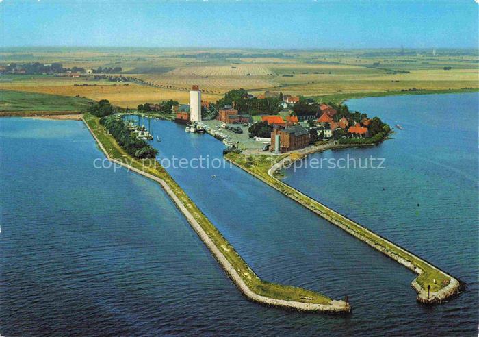 Orth Fehmarn Schleswig-Holstein Orth Hafen Luftbild Insel-Fehmarn Mole Boote Kue