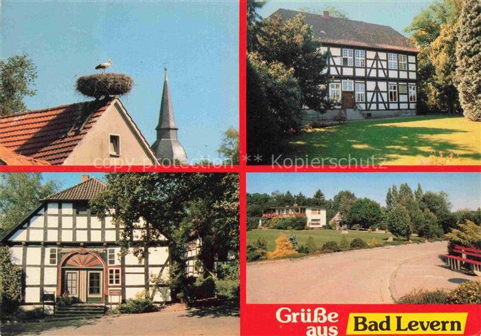 Bad Levern Stemwede NRW Storchennest Fachwerkhaus Heilbad Pfarrhaus Garten Park