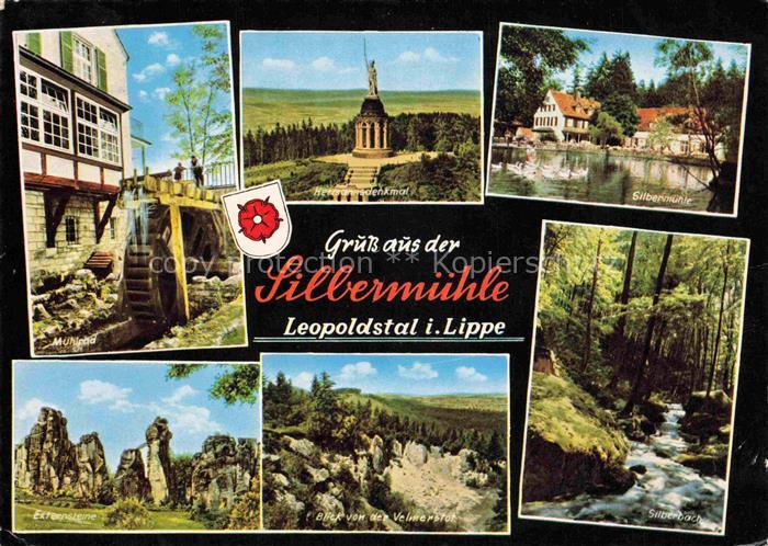 Silbermuehle Leopoldstal Lippe Teutoburger Wald NRW Silbermuehle Muehlrad Herman