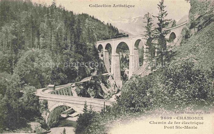 Eisenbahn Railway Chemin de Fer Ferrovia-- Chamonix Pont Ste Marie