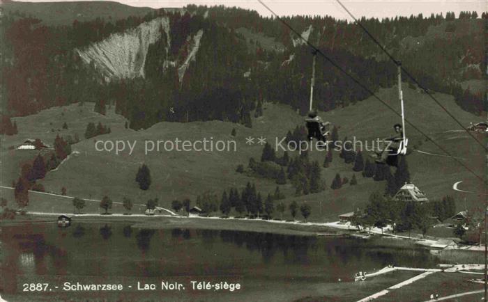 Sessellift Chairlift Telesiege Schwarzsee Lac Noire Fribourg Schweiz