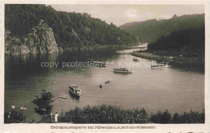 Kriebstein Mittweida Sachsen Zschopautalsperre Talsperre Zschopau Ausflugsdampfe