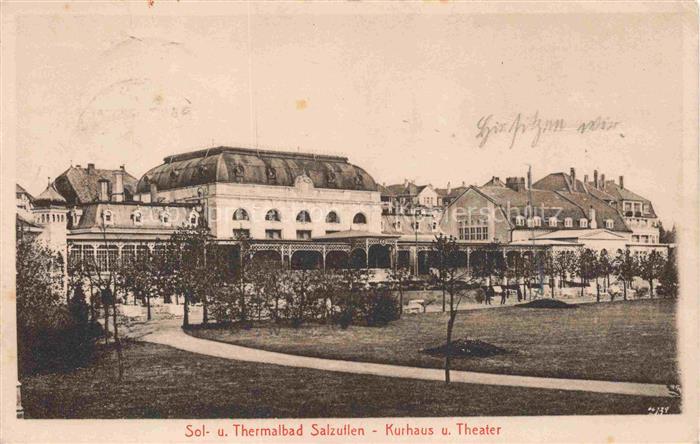 BAD SALZUFLEN Lippe NRW Kurhaus Theater Thermalbad Kurpark Gebaeude Baeume Park
