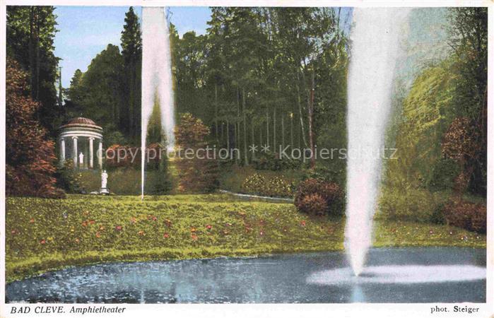 Bad Cleve KLEVE Amphitheater Tiergarten Springbrunnen Fontaene Pavillon Park Sta
