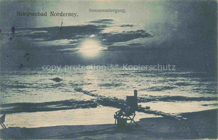 NORDERNEY Nordseebad Niedersachsen Sonnenuntergang Nordsee Strand Strandkorb Mee