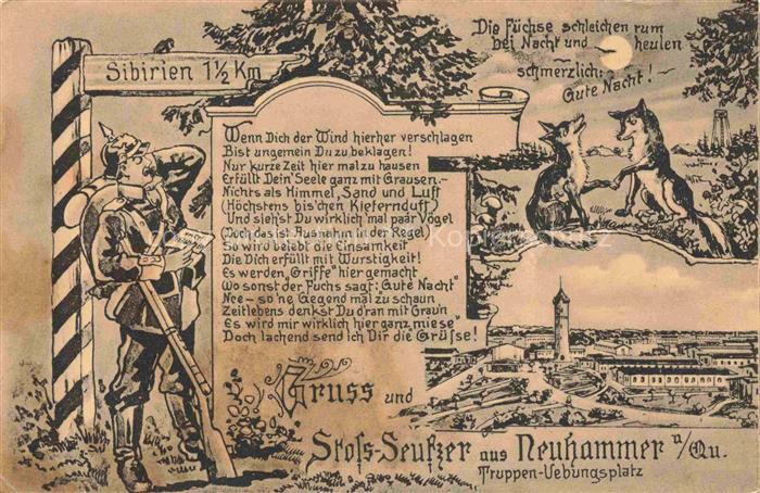 Neuhammer Queis Niederschlesien Swietoszow PL Truppenuebungsplatz Feldpost Solda