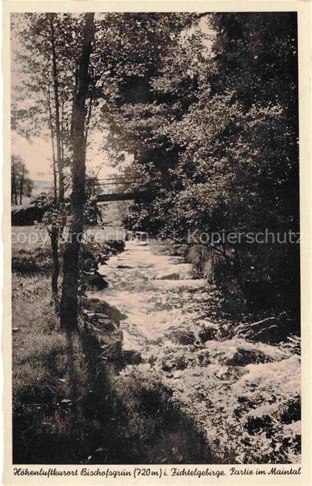Bischofsgruen Bayreuth Bayern Maintal Bach Fichtelgebirge Laubwald Steine Wildba