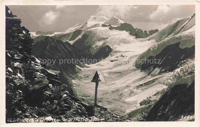 oelgrubenjoch Kaunergrat oetzaler Alpen Tirol AT oelgrubenjoch Wildspitze Gletsc