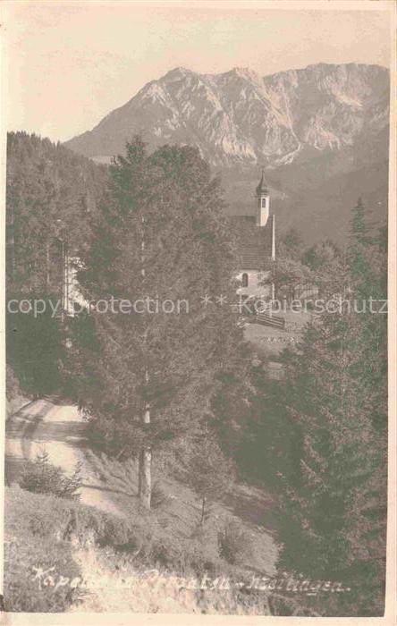 Meilingen Pfronten Bayern Kapelle Bergkapelle Wald Alpen Berglandschaft Weg Baeu