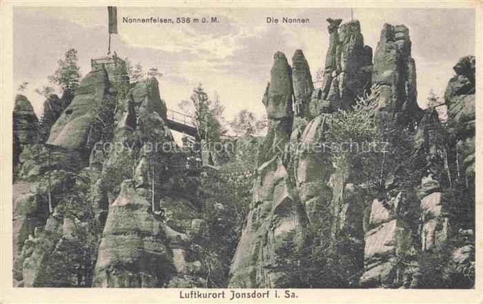 Nonnenfelsen Jonsdorf Saechsische Schweiz Sachsen Nonnenfelsen Die-Nonnen Felsfo