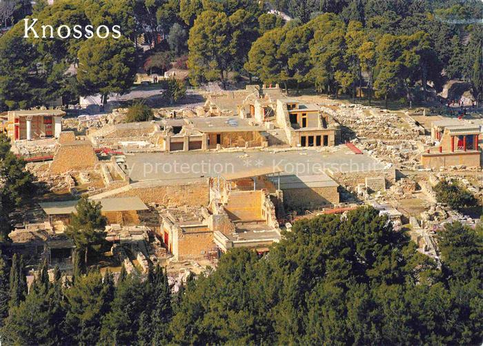 Knossos Cnosse Kreta Crete Greece Minoischer-Palast Ausgrabungsstaette Ruinen Lu